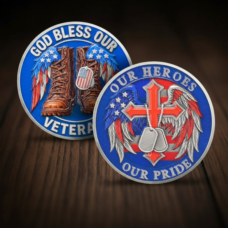 Army Boots Veterans Military Challenge Coins