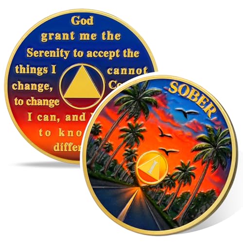 Personalized Sunset Road Sobriety Coin