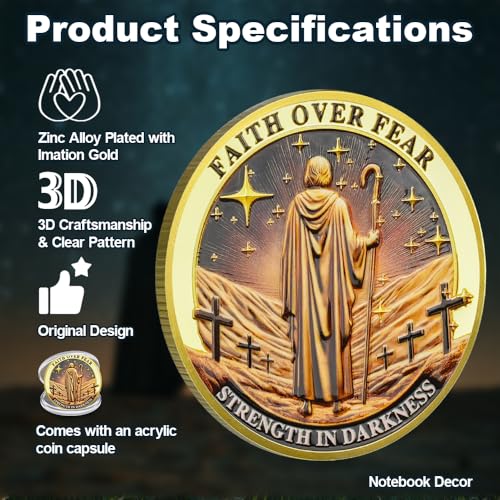Faith Over Fear Christian Challenge Coin
