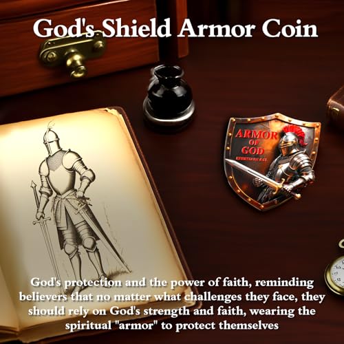 Knight Christian Faith ShieldArmor of God Challenge Coin with Ephesians 6:11