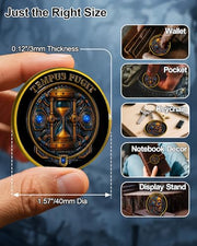 Memento Mori & Tempus Futuristic Mechanical Skull Coin
