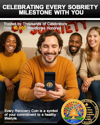 Personalized Stained Glass Tree of Life Sobriety Coin