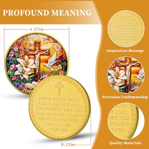 Jesus Crucifixion Garden Christian Challenge Coin