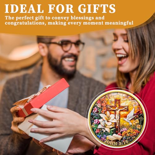 Jesus Crucifixion Garden Christian Challenge Coin