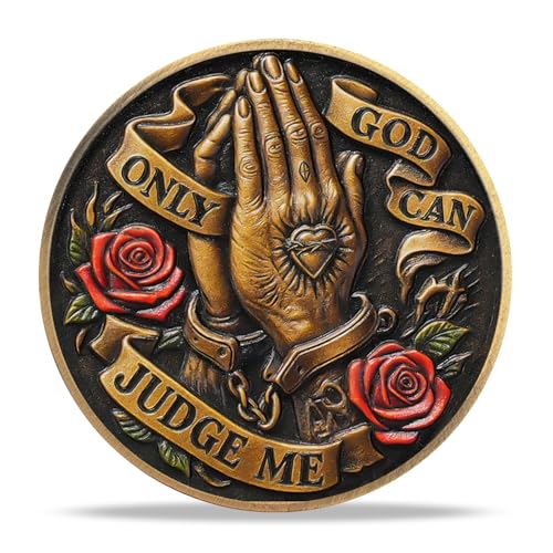 Handcuff Rose Prayer Religious Coin