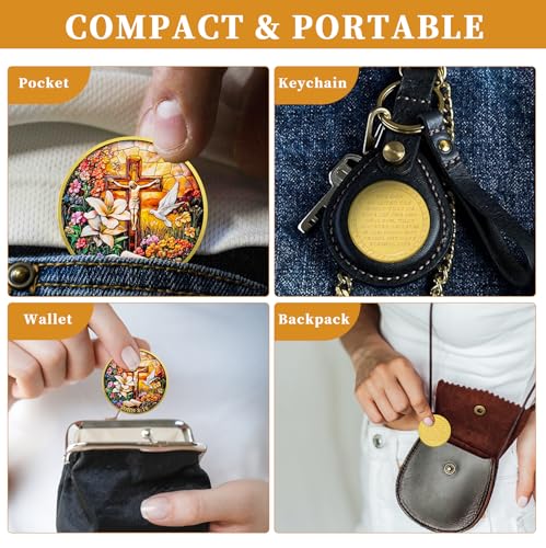 Jesus Crucifixion Garden Christian Challenge Coin