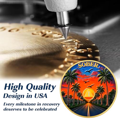 Personalized Sunset Road Sobriety Coin