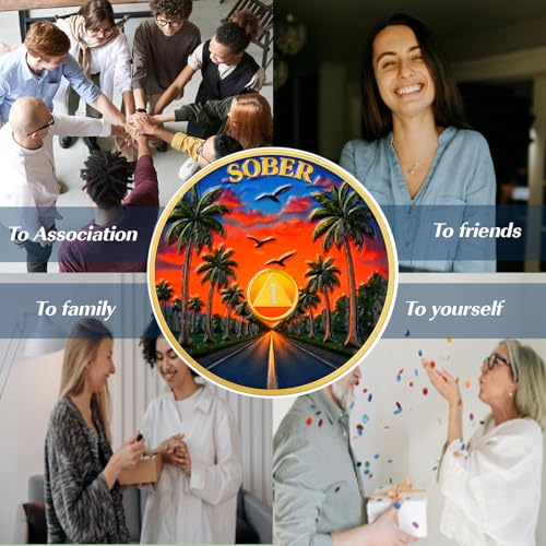 Personalized Sunset Road Sobriety Coin