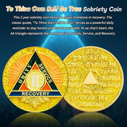 Personalized to Thine Own Self Be True Sobriety Coin