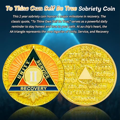 Personalized to Thine Own Self Be True Sobriety Coin