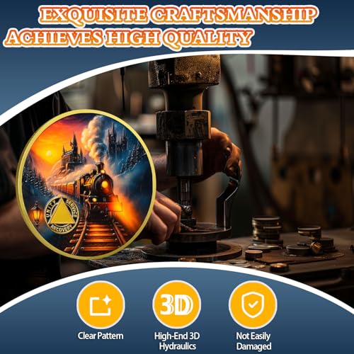 Personalized Embracing Transformation and Awakening Steam Train Sobriety Coin