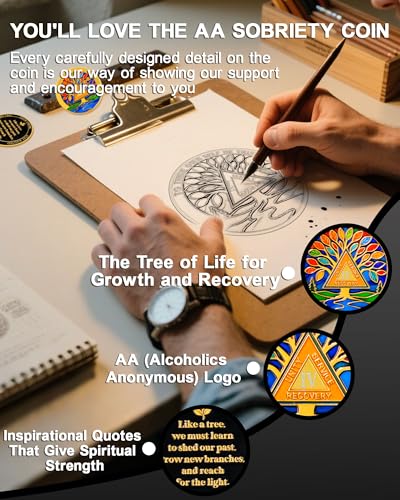 Stained Glass Tree of Life Sobriety Coin