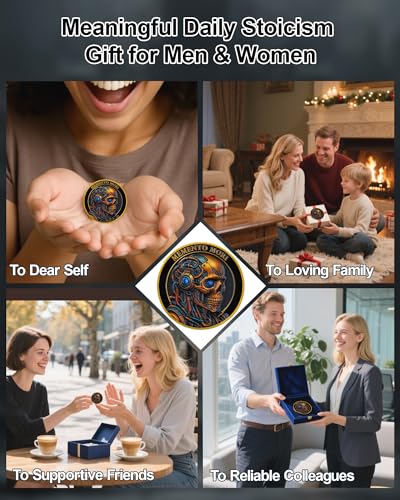 Memento Mori & Tempus Futuristic Mechanical Skull Coin