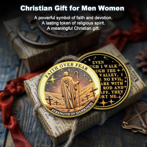 Faith Over Fear Christian Challenge Coin