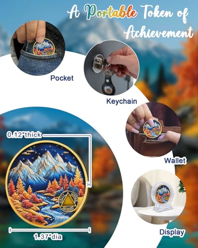 Autumn Landscape Sobriety Coin