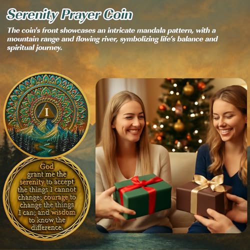 Personalized Sacred Mandala  Sobriety Coin