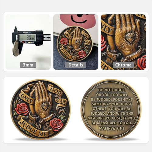 Handcuff Rose Prayer Religious Coin