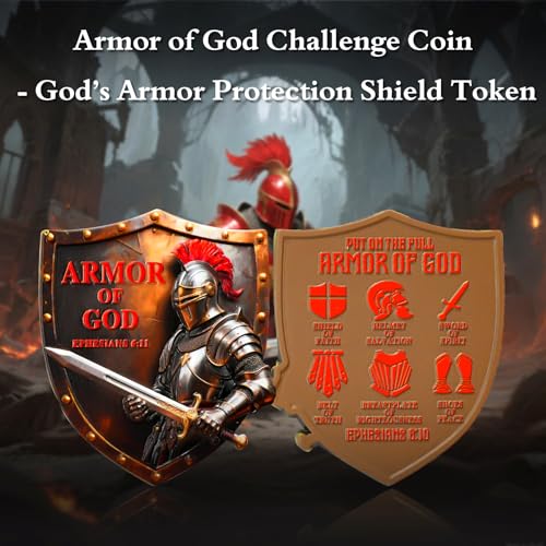 Knight Christian Faith ShieldArmor of God Challenge Coin with Ephesians 6:11