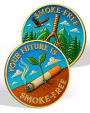Quit Smoking Your Future is Smoke-Free Sobriety Coin