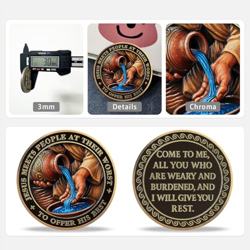 Water Jar Inspirational Bible Verse Religious Coin