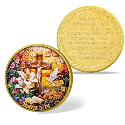 Jesus Crucifixion Garden Christian Challenge Coin