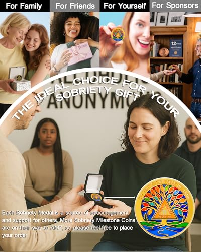 Personalized Stained Glass Tree of Life Sobriety Coin