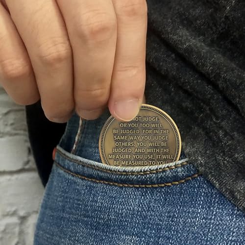 Handcuff Rose Prayer Religious Coin