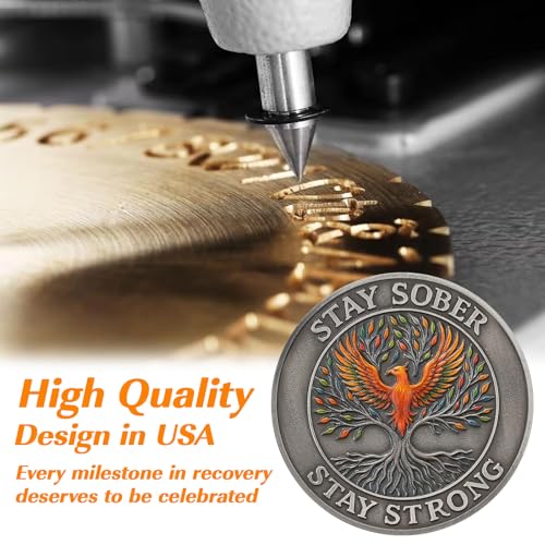Personalized Phoenix Tree of Life Sobriety Coin