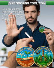 Quit Smoking Your Future is Smoke-Free Sobriety Coin
