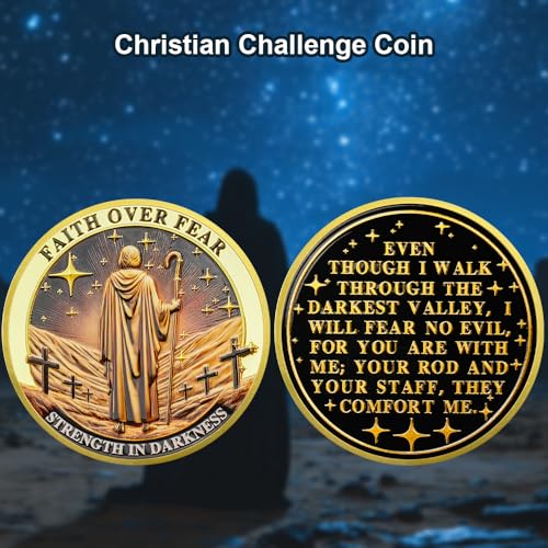 Faith Over Fear Christian Challenge Coin