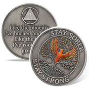 Personalized Phoenix Tree of Life Sobriety Coin