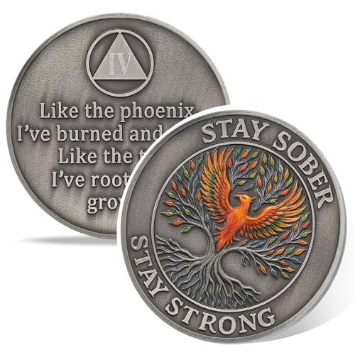Personalized Phoenix Tree of Life Sobriety Coin