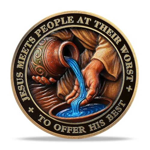 Water Jar Inspirational Bible Verse Religious Coin