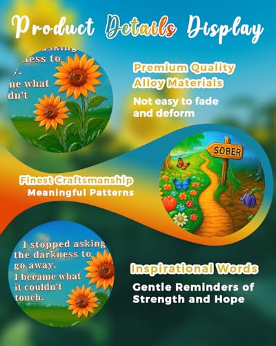 Personalized Sober Path Inspirational Sobriety Coin