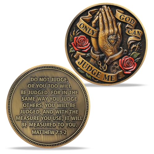 Handcuff Rose Prayer Religious Coin