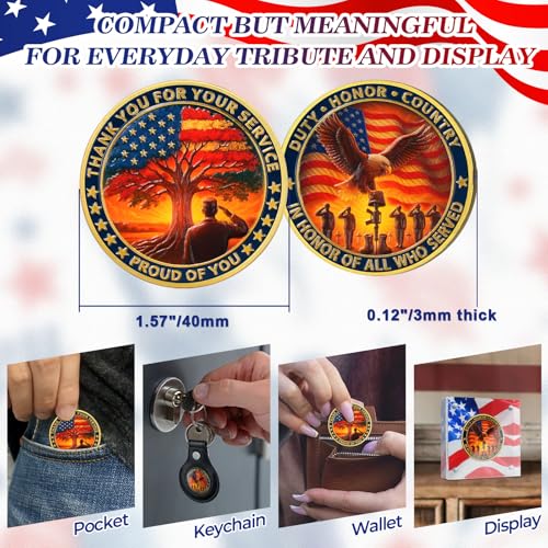 Thank You for Your Service Military Veterans Challenge Coins