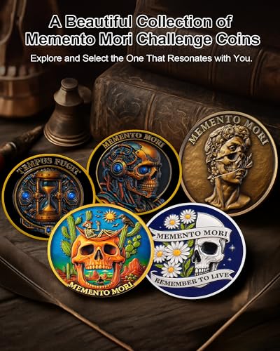 Memento Mori & Tempus Futuristic Mechanical Skull Coin