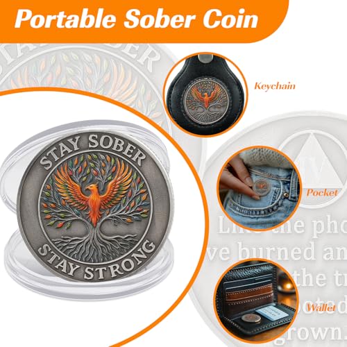 Personalized Phoenix Tree of Life Sobriety Coin