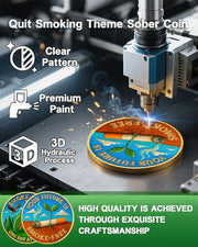 Quit Smoking Your Future is Smoke-Free Sobriety Coin