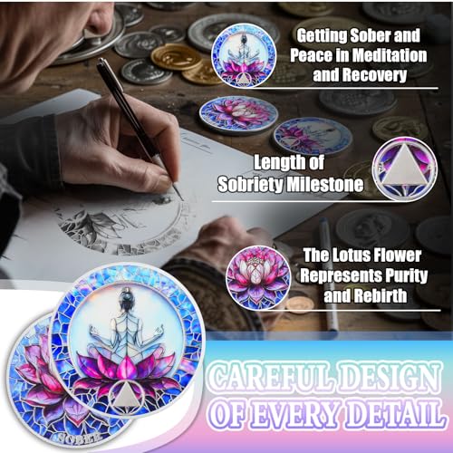 Personalized Rebirth & Peace Meditation on The Lotus Sobriety Coin