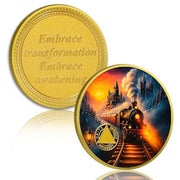Embracing Transformation and Awakening Steam Train Sobriety Coin