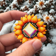 Personalized Sunflower Recovery Medallion Sobriety Coin with Serenity Message Love, Hope, Spirit & Faith Token Just for Today