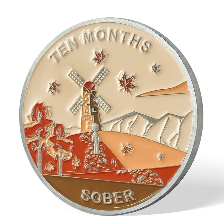 1 Month 1 Year Mountains and Highways Commemorative Gift Sobriety Coin