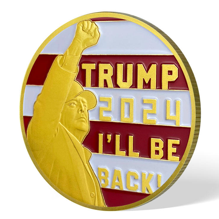 Trump 2024 Let's Go Brandon Challenge Coin 3D Gold Finish Collectible Gift Coin