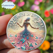 Personalized Celebrate Narcotics Alcoholics Sister Power Addiction Artsy Grace Women Sobriety Coin