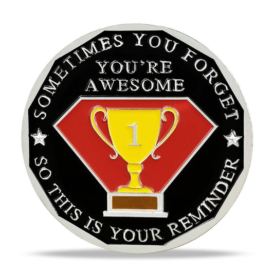 5 Pcs You’re Awesome Employee Appreciation Coin Inspirational Gift Set
