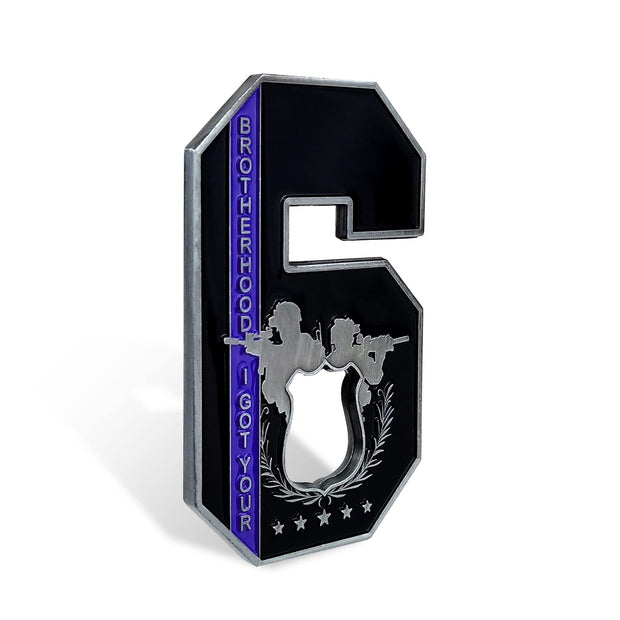 The Blue Line Got Your Six-Brotherhood Police Challenge Coin