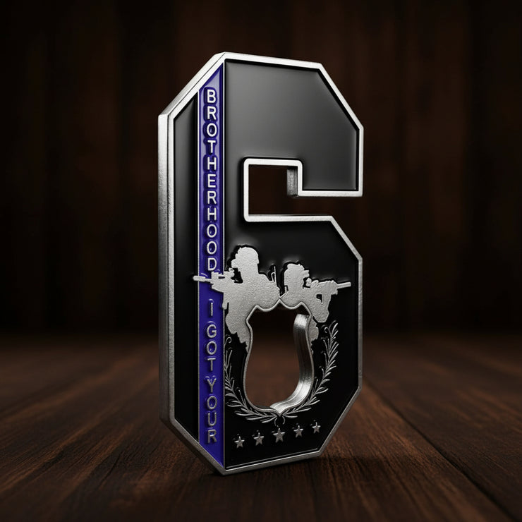 The Blue Line Got Your Six-Brotherhood Police Challenge Coin