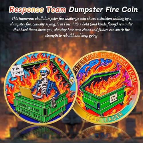 Skull Dumpster Fire Response Team Coin