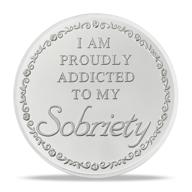Short-Haired Woman Sobriety Coin